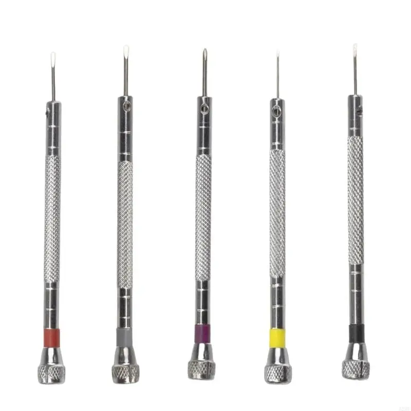 A2BE 0.8-1.6mm Multiple Size Precise Watch Repair Screwdriver Set For Home DIYer Projects And Professional Clock Maintenance