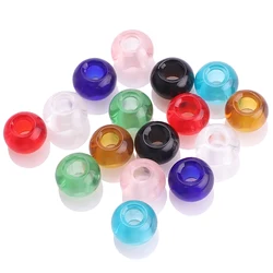 20Pcs/Lot 10X14MM Crystal Glass Beads Big Hole Spacer Round Spacer Crafts Jewelry Material Supplier Making Bracelets Accessories