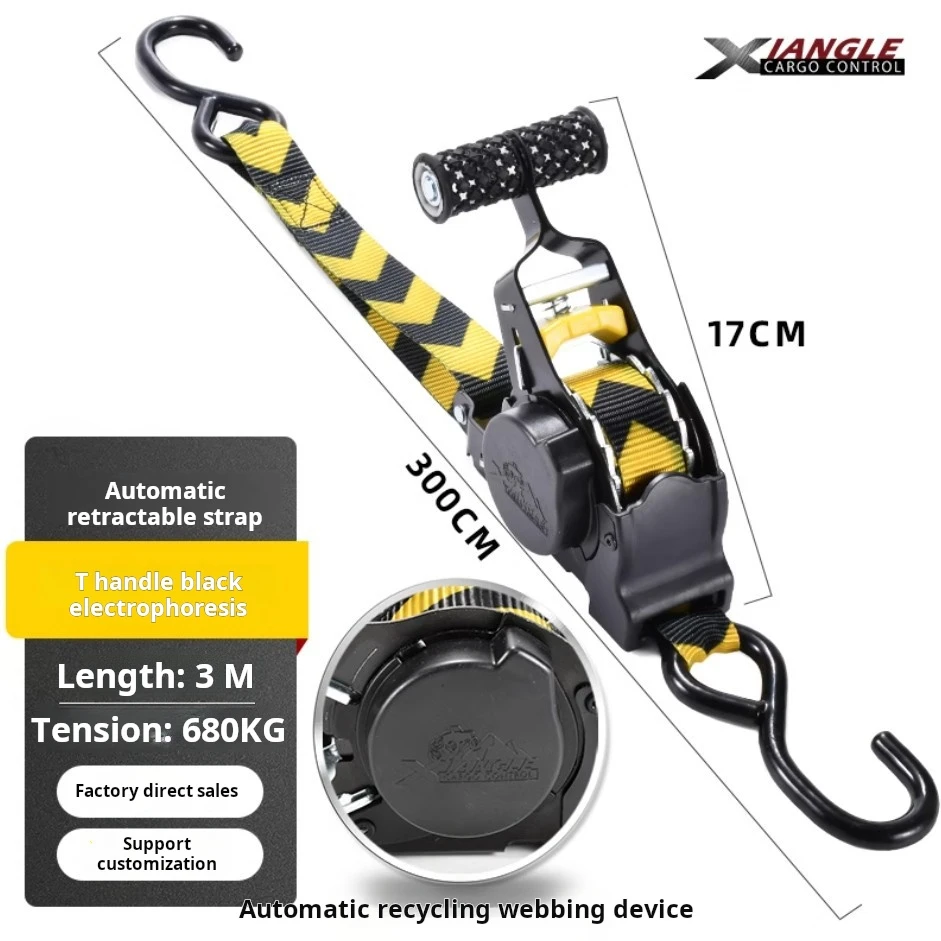 헤비 타이 다운 텐셔너 오프로드 캠핑 수하물 고정 자동 접이식 스트랩 화물 운송 붕대