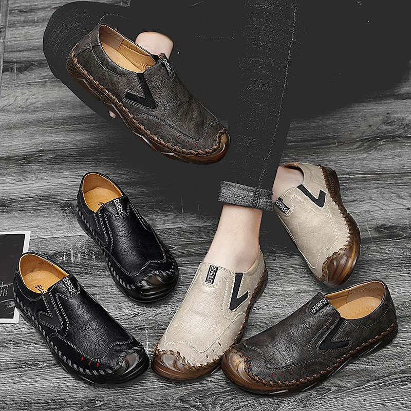 

Мужские кожаные повседневные туфли, роскошные мягкие кроссовки для ходьбы, удобные модные лоферы, мужские туфли для вождения, мокасины