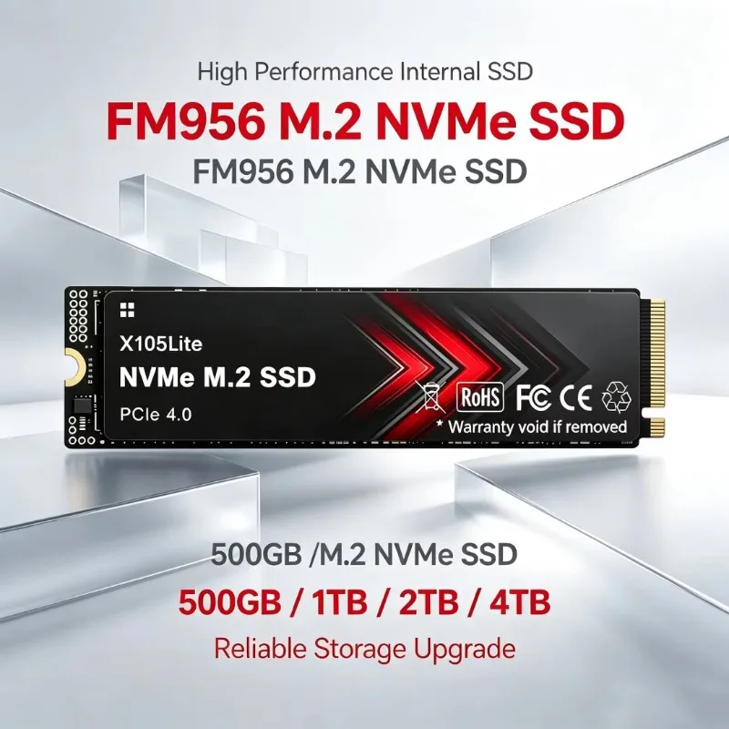 X105Lite FM956 NVMe SSD 500GB 4TB Internal Solid State Drive Max 7300MB/s Smooth Gaming Experience Storage for Laptop Desktop PC