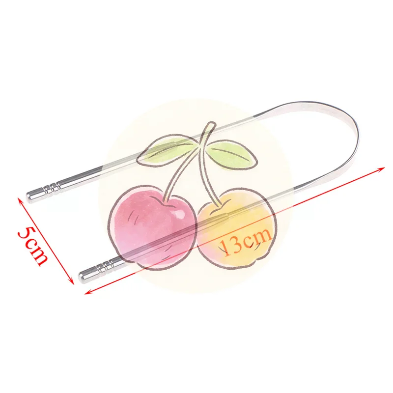 

~1Pc Stainless Steel Tongue Cleaner Scraper Oral Care Bad Breath Sweeper Tool
