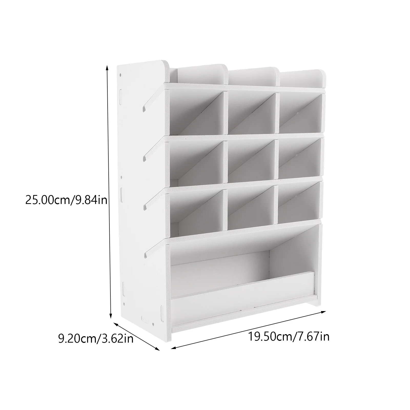 Multifunctional Desk Organizer Box Large Capacity DIY Desktop Storage Rack for Pens Pencils Markers Crayons Office Home Use