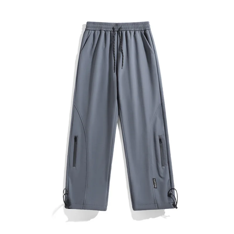 Pants Men's Spring and Autumn New Loose Large Size Sports Casual Pants Trend Warm Outer Trousers