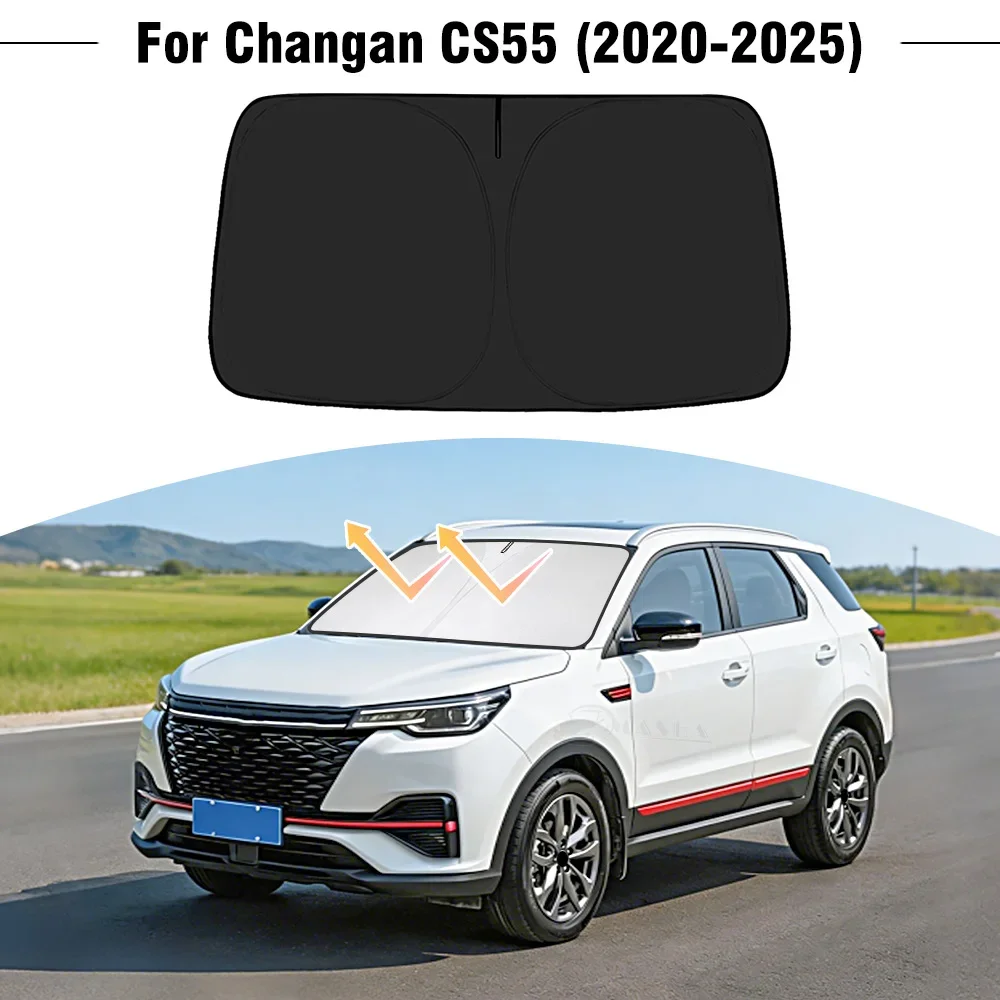 For Changan CS55 2020-2025 Car Windshield Sunshade Cover Front Window Sun Visor UV Protection Auto Accessories