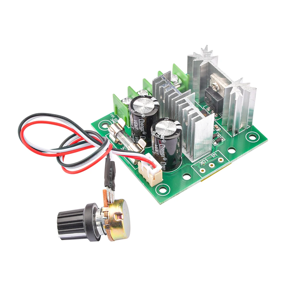 DC 12V-40V 12V 24V 36V 10A 400W Einstellbarer DC-Motor-Drehzahlregler PWM-Controller mit Drehpotentiometer-Schalter 100K Ohm – Detail 3