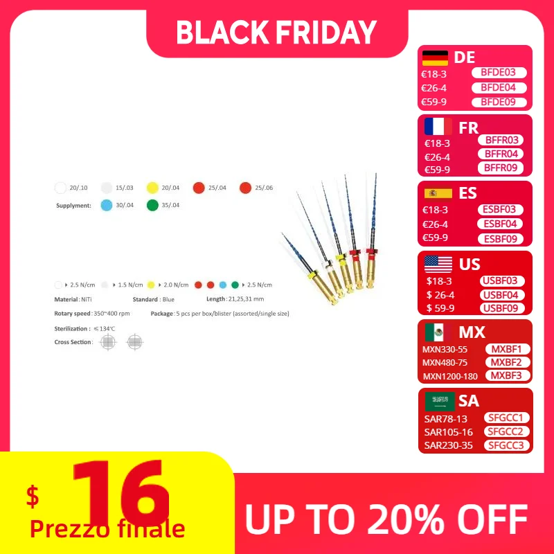 

20/.10 15/.03 20/.04 Dental TFLEX NITI Files Rotary Blue Heat Activation File Dental Engine File Use Dental Endodontic Files