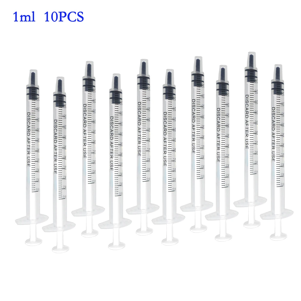 10-teiliges Kunststoff-Spritzen-Set 1ml-10ml Größen für Haustiere Katzen Hunde Fütterung Parfüm Tintenpatronen Hydroponik - Mehrzweck-Spritzen – Detail 9