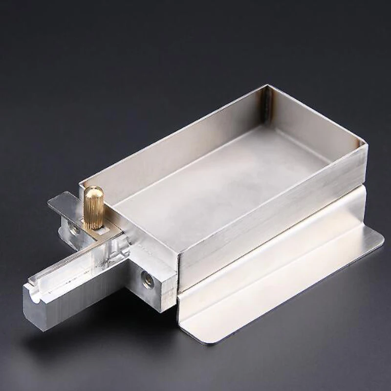 Creative Stainless Steel Slope Small Roller Non Stick Oil Large Capacity Oil Edge Box DIY Paint Leather Dyeing Edge Oil Tool Box