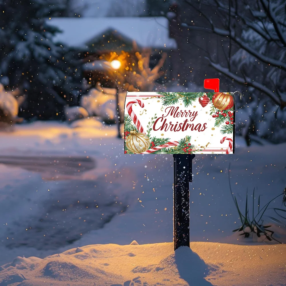 1pc Christmas themed mailbox cover with 