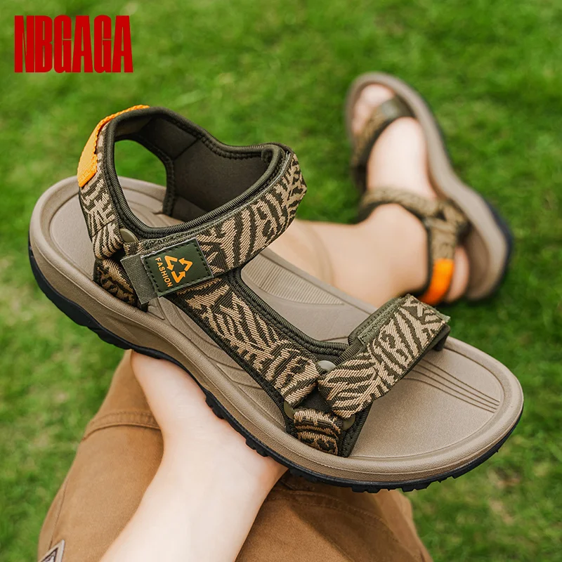 

Men's Leopard Print Sandals Lightweight Walking Shoes Summer Comfortable Sport Outdoor Travel Beach Quick Dry Breathable