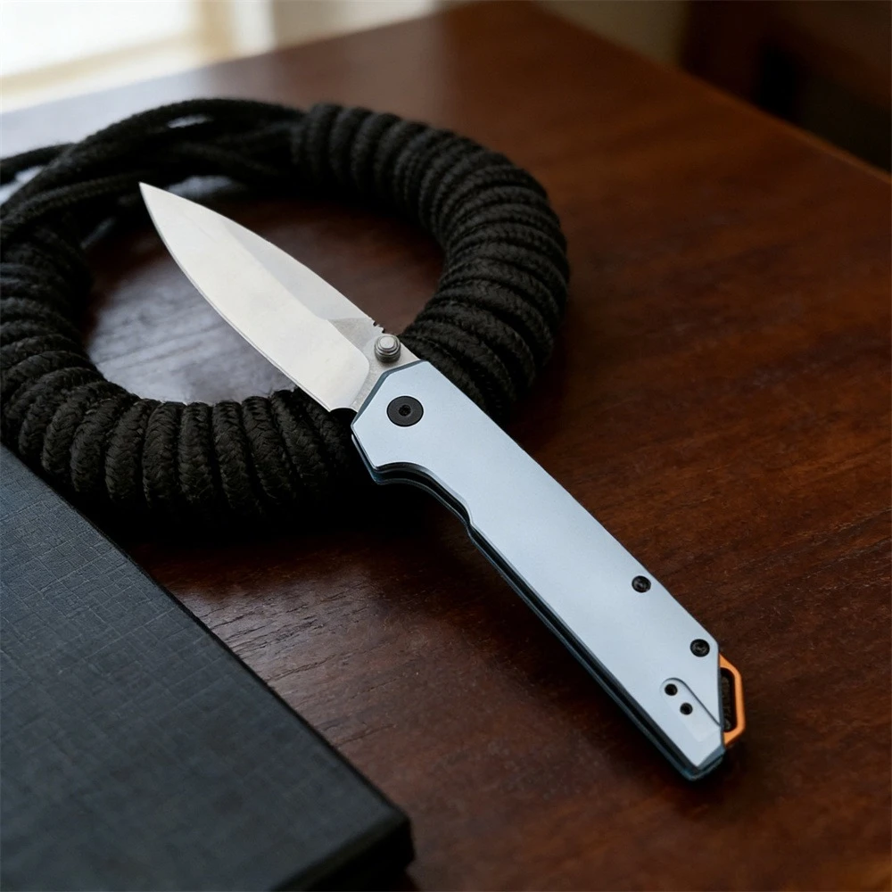 

Высококачественный складной нож для выживания 2038 с лезвием из стали D2 и алюминиевой рукоятью для исследования джунглей, походов, кемпинга и активного отдыха