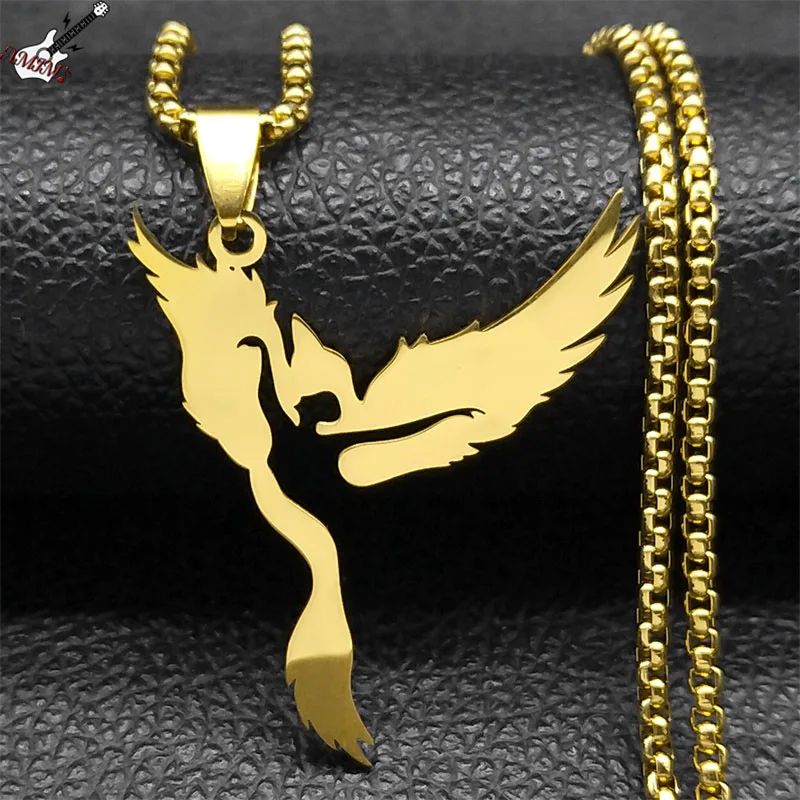 

Exquisite Ballerina Dove of Peace Bird Necklace for Women Men Stainless Steel Ballet Dancer Dancing Girl Chain Jewelry NZZZ520S6