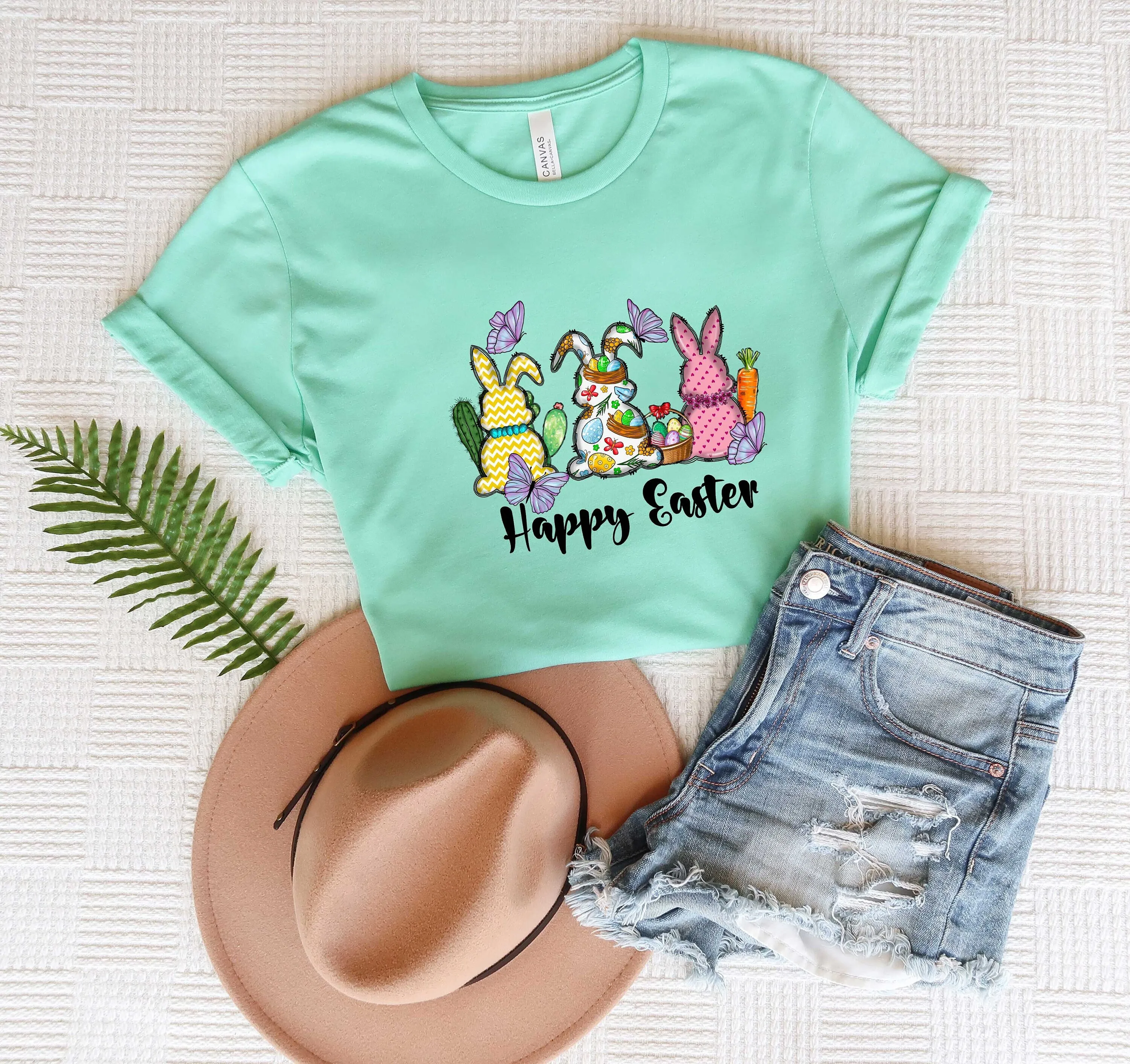 Happy Easter T Shirt Bunny Sweat Day Cute Family Funny