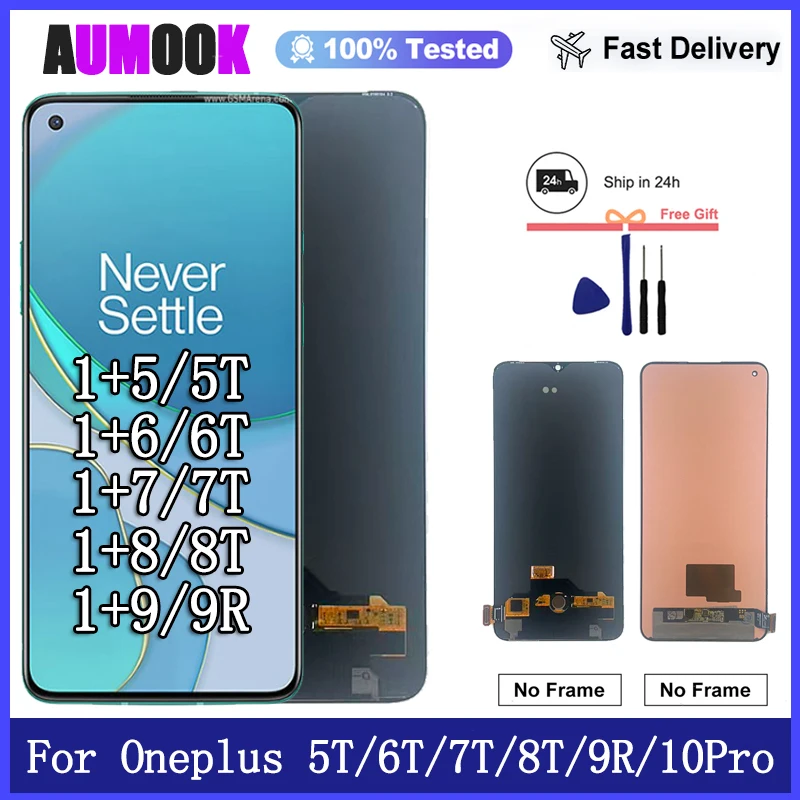 Neues AMOLED-Display für OnePlus 5 5T 6 6T 7 7T 8 8T 9 9R LCD-Display Touchscreen für OnePlus 10R 10T 10Pro Display-Ersatz