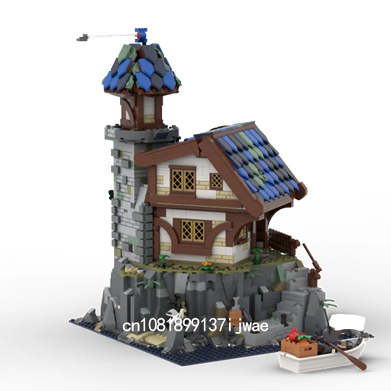 

1982PCS New MOC European Medieval Street View Tower Building Model Blocks DIY creative ideas Retro child Toy Birthday Gift