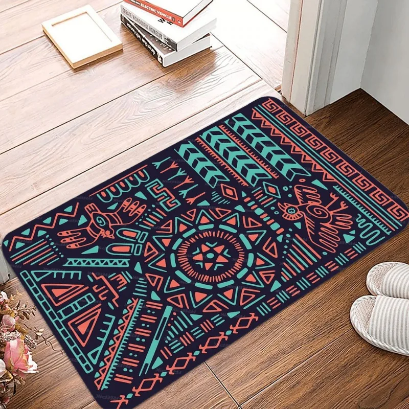 Mexico Style Printing Non-Slip Small Rug Waterproof Easy To Clean Floor Mat for Indoor Outdoor Use Durable Home Decor Fashion