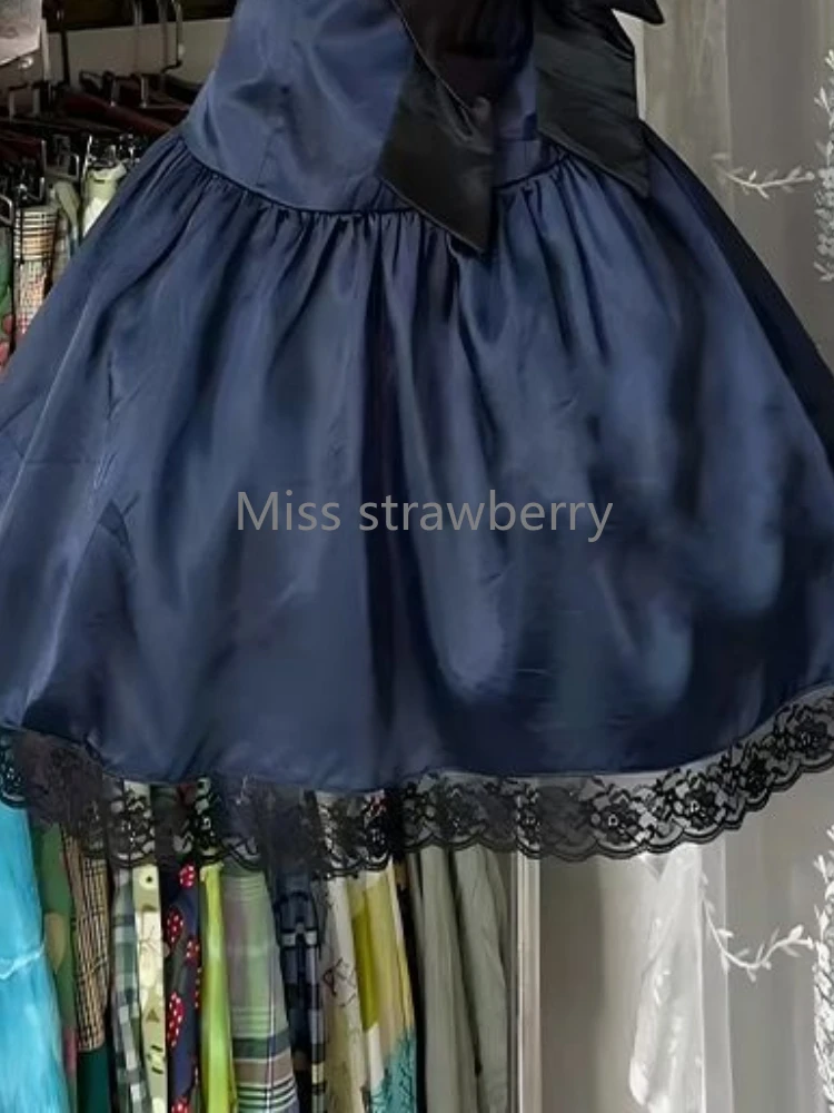 フランスヴィンテージスクエアネックリボンドレス女性の夏のエレガントなかわいいレース A ラインスリムドレスデザインシックなスキニー新しい夜会服 2025