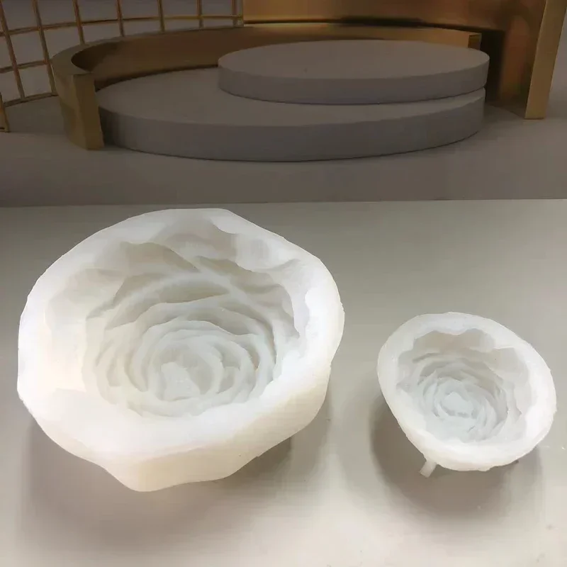 Extra Large 3D Flower Candle Silicone Mold DIY Peony Aroma Plaster Resin Making Tool Handmade Soap Chocolate Cake Baking Kit