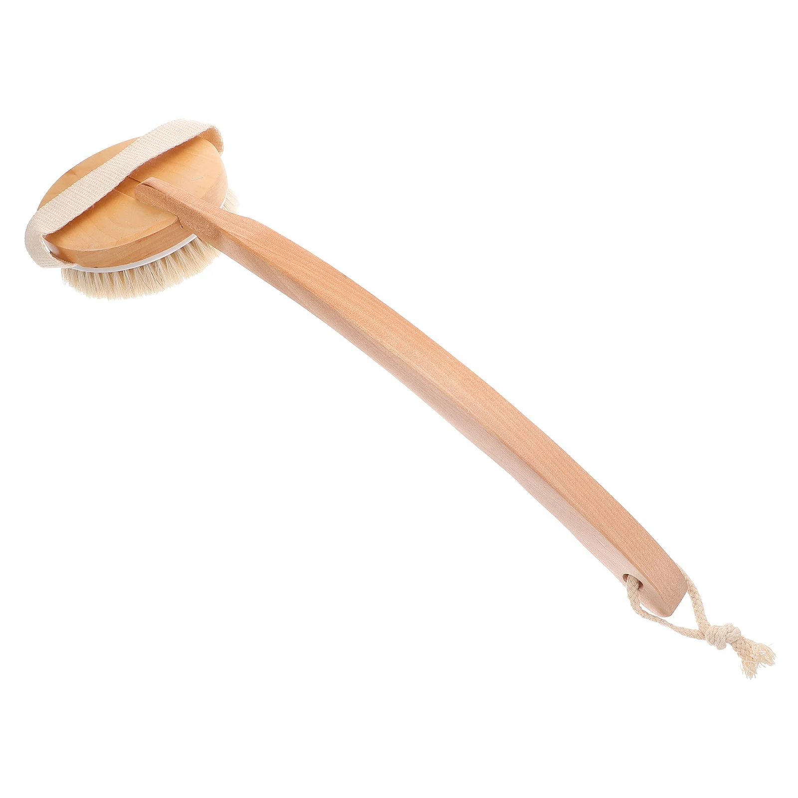 Long Handle Wooden Bath Brush Back Cleaning Scrub Nylon Silk Lotus Tree Exfoliating