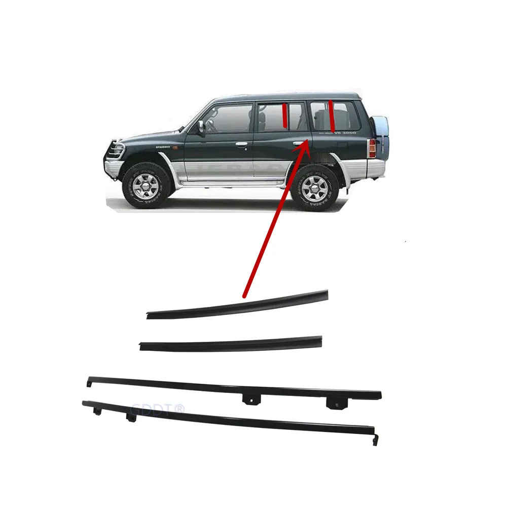 

4 Pcs 1989-1999 Vertical Window Glass Rubber for Pajero 2nd MB669786 Sealing for Montero Protecter for Middle Door Third Glass