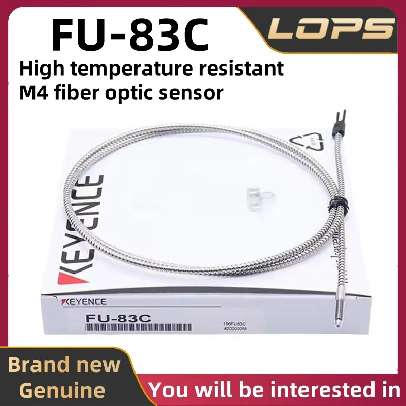 

FU-83C New Genuine KEYENCE High temperature resistant M4 fiber optic sensor