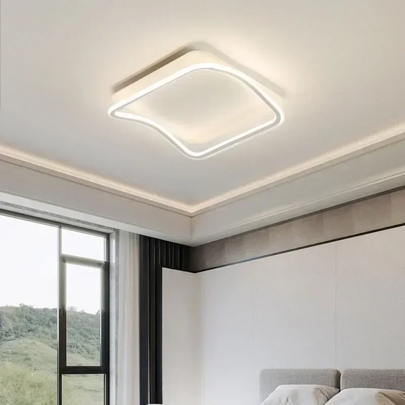 Modern LED Simple Line Ceiling Lamp For Living Dining Room Bedroom Children's Room Study Hall Lighting Fixture Lustre Home Decor