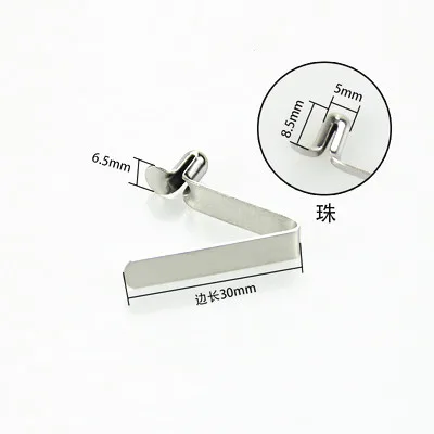 YYT 10PCS Shrapnel 5-5.5mm high elastic spring stainless steel spring buckle buckle V-shaped spring plate