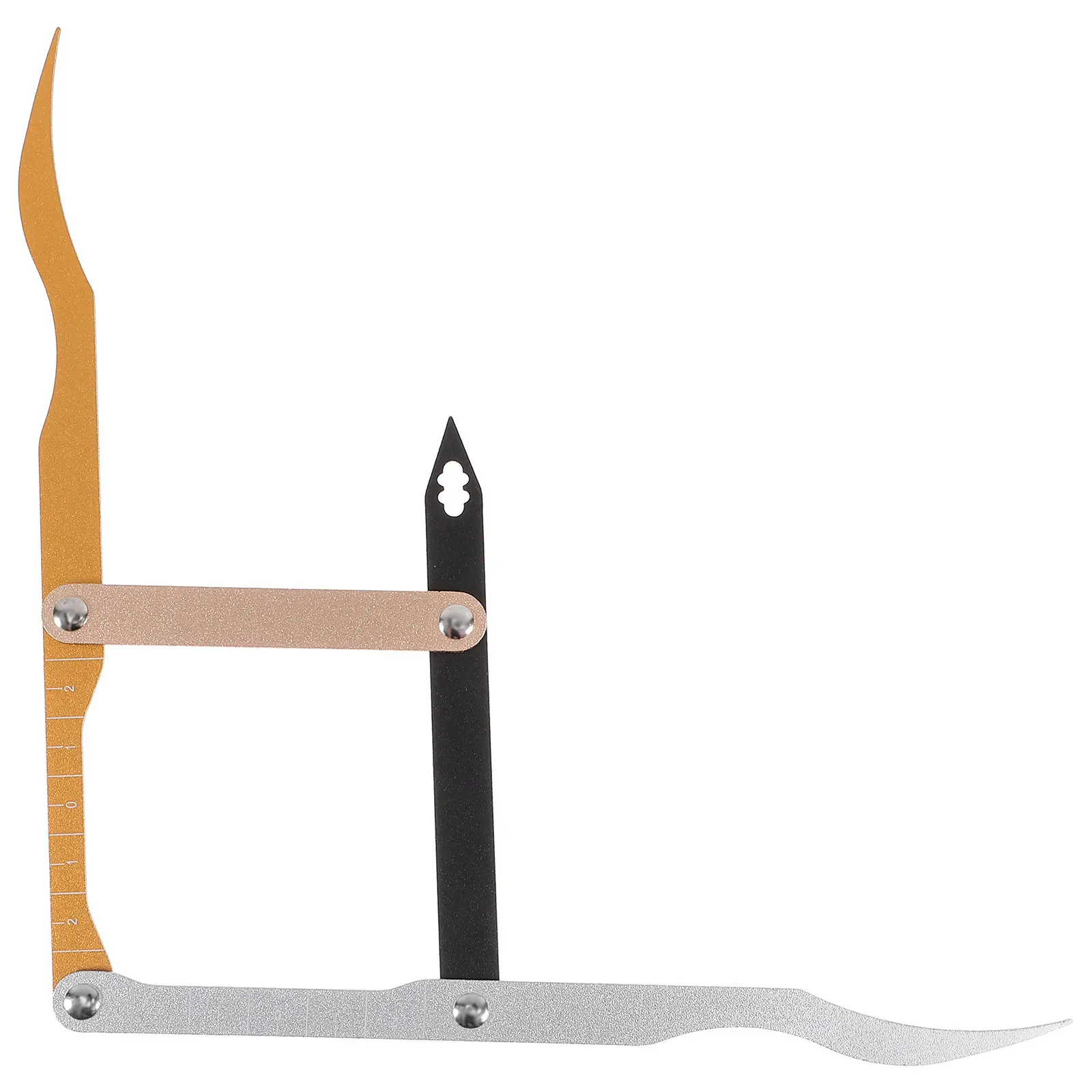 

Precision Eyebrow Measuring Ruler Three Point Positioning System Golden Ratio Brow Tool for Salon and Home Use