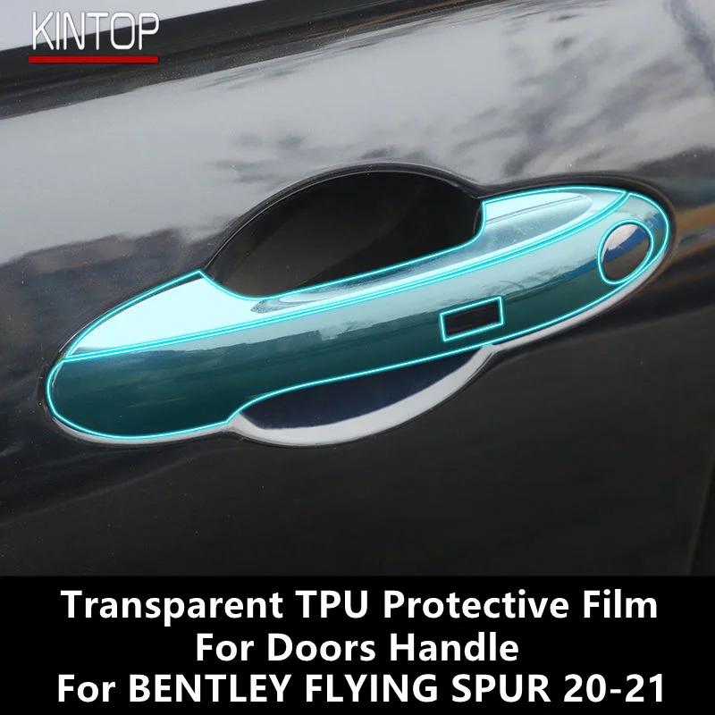 For BENTLEY FLYING SPUR 20-21 Doors Handle Transparent TPU Protective Film Anti-scratch Repair Film Accessories