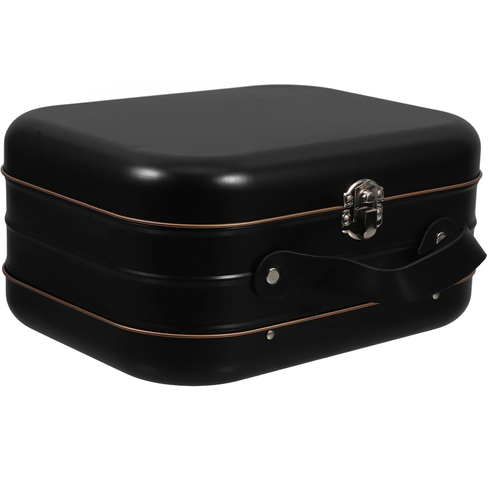 

Portable Handheld Tinplate Storage Box Large Capacity Multi-Function Jewelry Organizer Desktop Carry Case Portable Tin Box