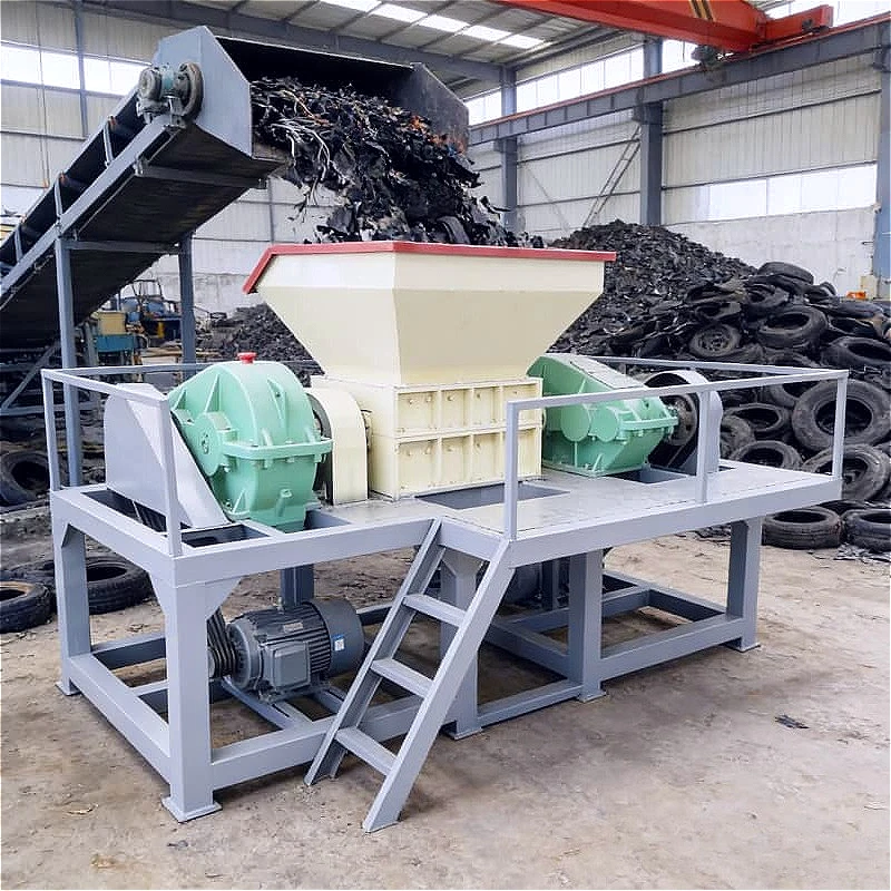 Double Shaft Industrial Shredder High Torque Scrap Metal Crusher For Steel Scrap Light Iron Shredding Fragmentizer Feed Custom