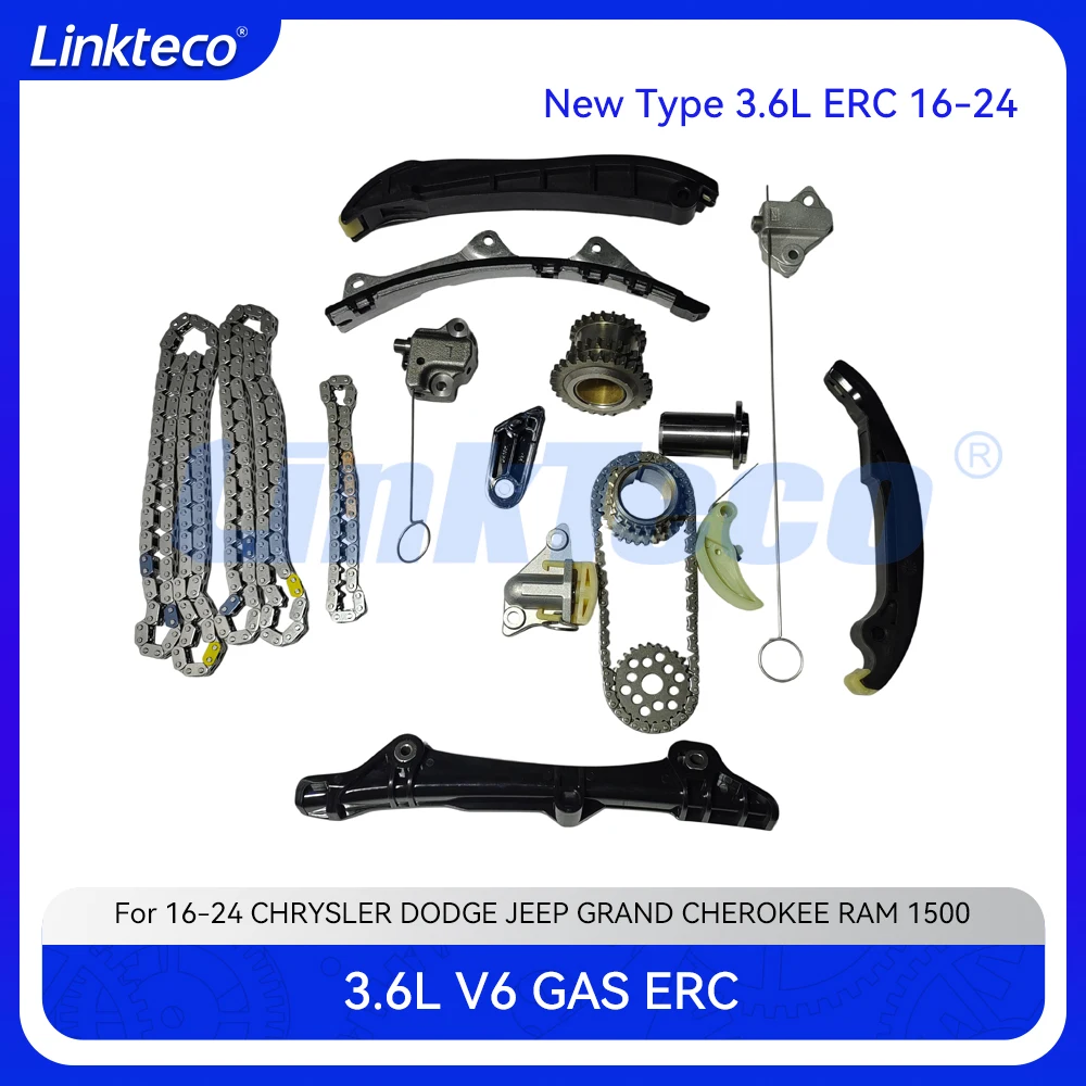 Kit de cadena de distribución del motor compatible con 3,6 T L V6 GAS ERC para 16-24 Chrysler Dodge Durango JEEP Grand Cherokee Wrangler RAM 1500 3.6L 3.6T
