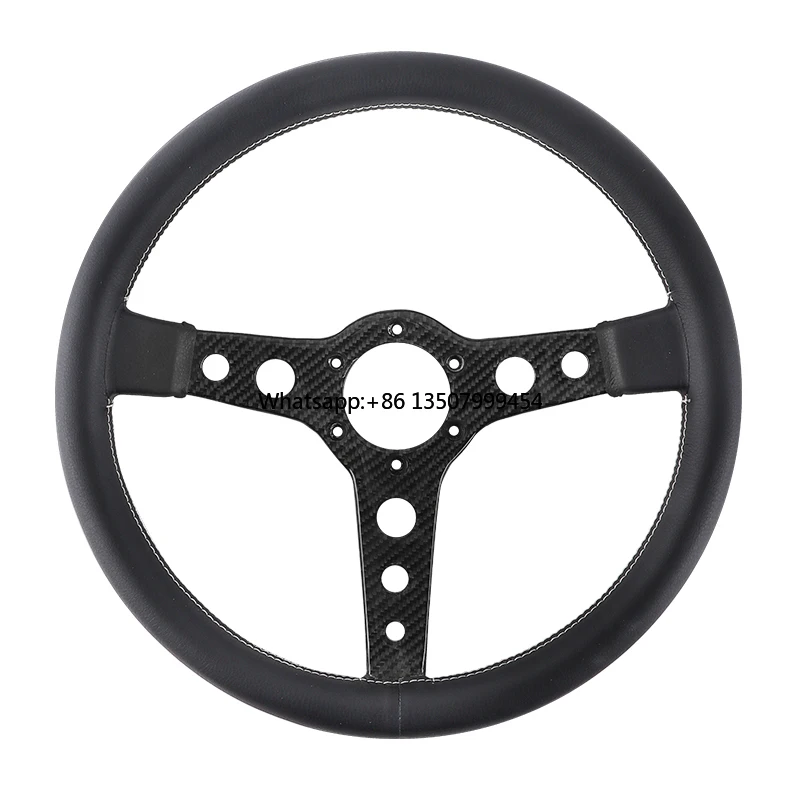 Best Selling Universal 14 Inch 350mm Flat Dish Carbon Fiber Racing Steering Wheel