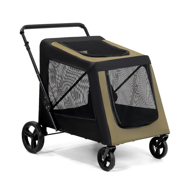 Multi-Functional Pet Cart for Medium and Large Dogs, Portable Foldable Outdoor Travel Dog Cart, 2 in 1 Design