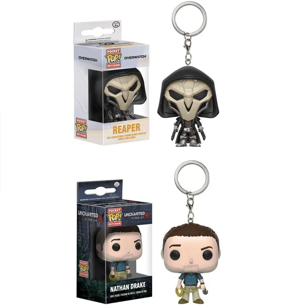Funko Pop брелок Overwatch Нейтан Дрейк жнец виниловая экшн-фигурка Overwatch поп карманные брелки игрушки