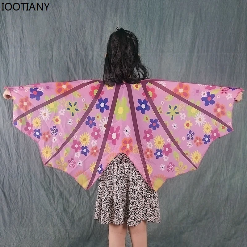 Halloween Little Devil Flower Wings Children's Day Fish Scale Wings Dance Outfit Unisex Butterfly Wings Festival Showing Props