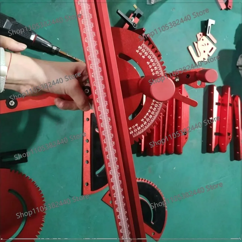 For Aluminum Woodworking Push Block, Table Saw Fence Guide with Limiter for Router & Circular Saw
