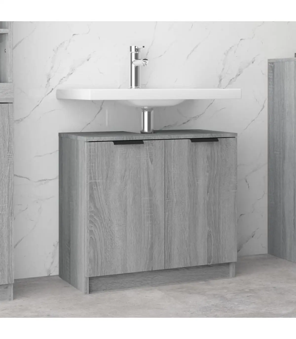 Lockers and storage cabinets bathroom cabinet plywood gray Sonoma 64,5x33,5x59cm