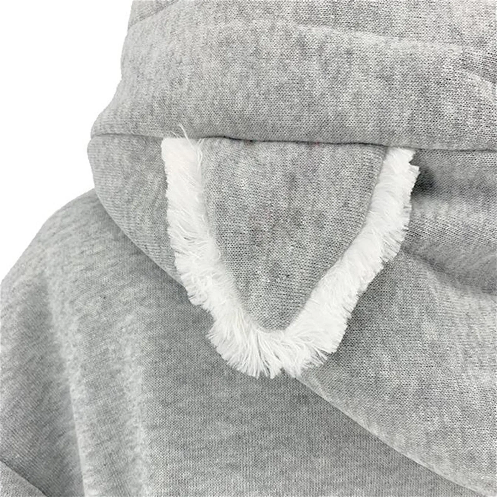 Plush Cute Pet Large Kangaroo Pocket Hoodies Women Cute Pet Holder Carrier Loose Hooded Sweatshirts Casual Winter Warm Tops