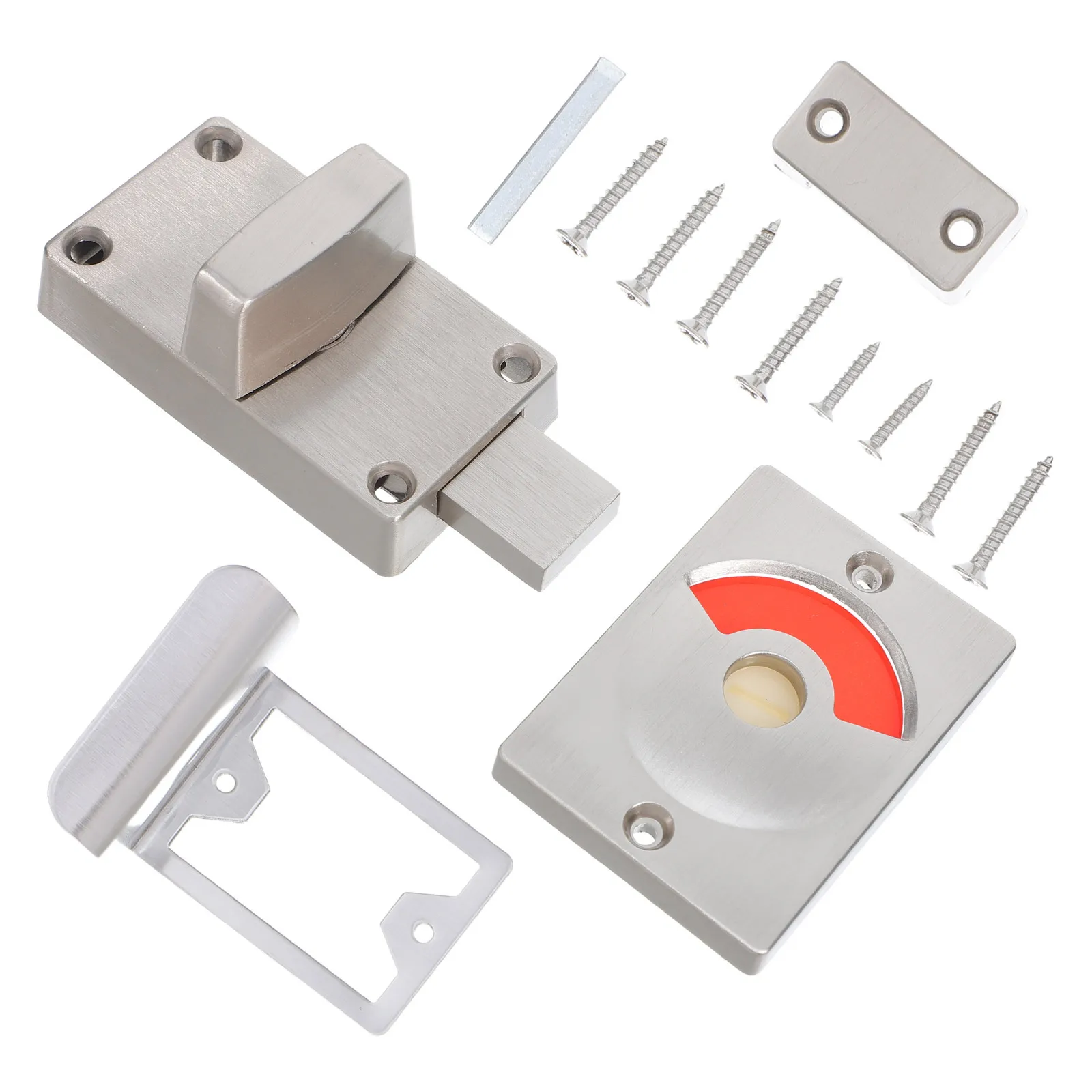 

1 Set Red Green Indicator Lock For Bathroom Stall Door Latch Commercial Toilet Occupied Sign Deadbolt Bathroom Partition Lock