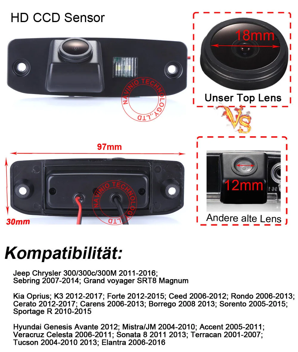 Car rear view Camera for Kia Oprius K3 Forte Ceed Rondo Cerato Carens Sportage R /Hyundai Genesis Avante Terracan Elantra Sonata