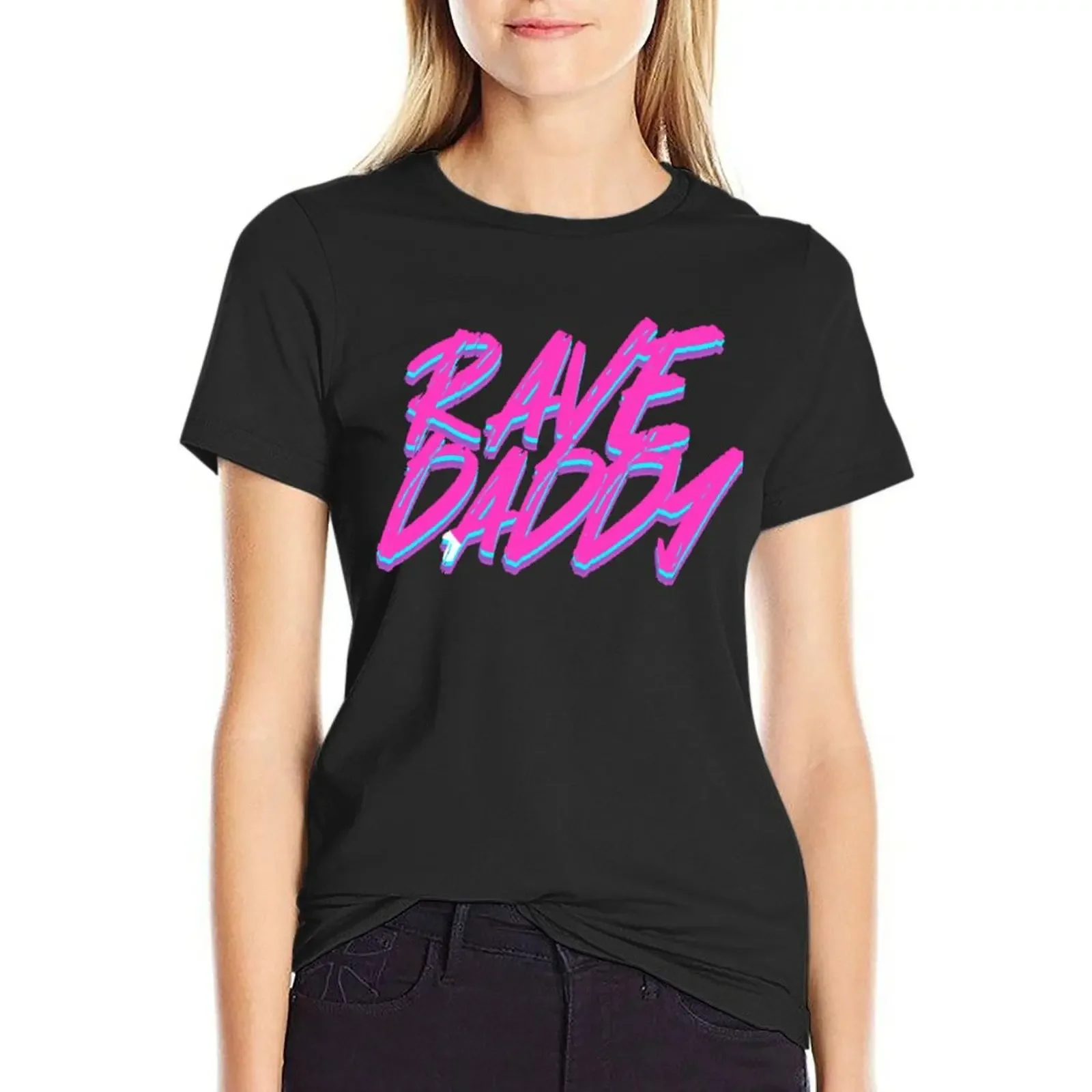 

Techno EDM Rave Daddy Fathers Day T-Shirt summer top cute tops Women's summer blouses 2024