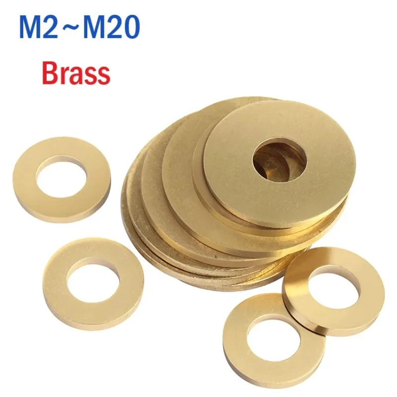 M2-M20 GB97 Copper Gasket Flat Gasket Thickened Brass Round Meson Metal Screw Flat Washer