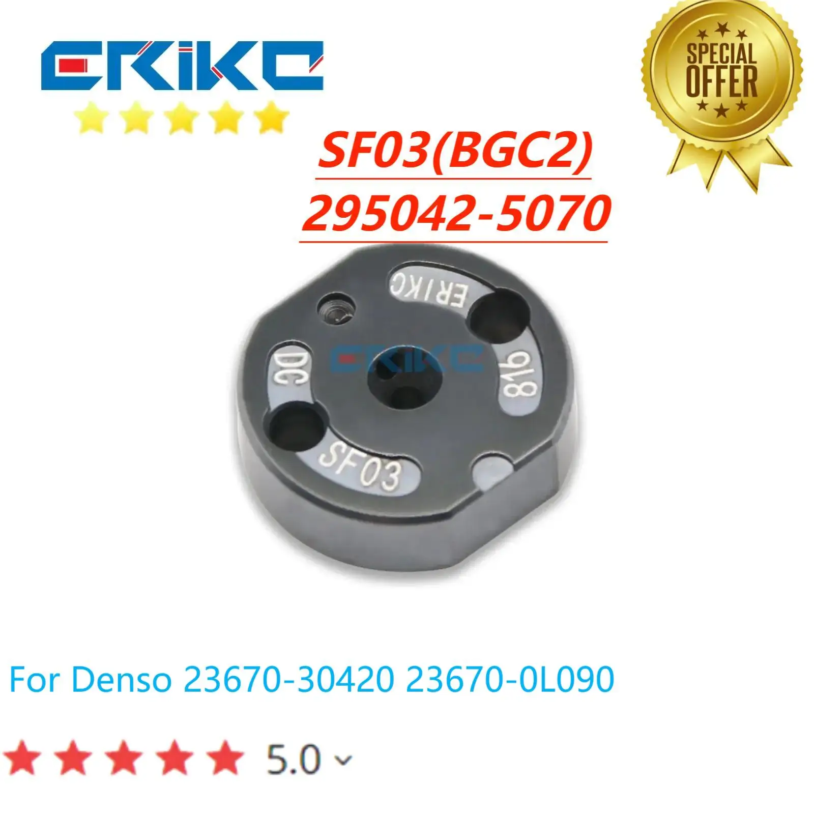 

ERIKC SF03 BGC2 пластина с отверстием клапана управления 295042-5070 для инжектора Denso 295050-0810 295050-0811 DCRI300810 23670-0L090
