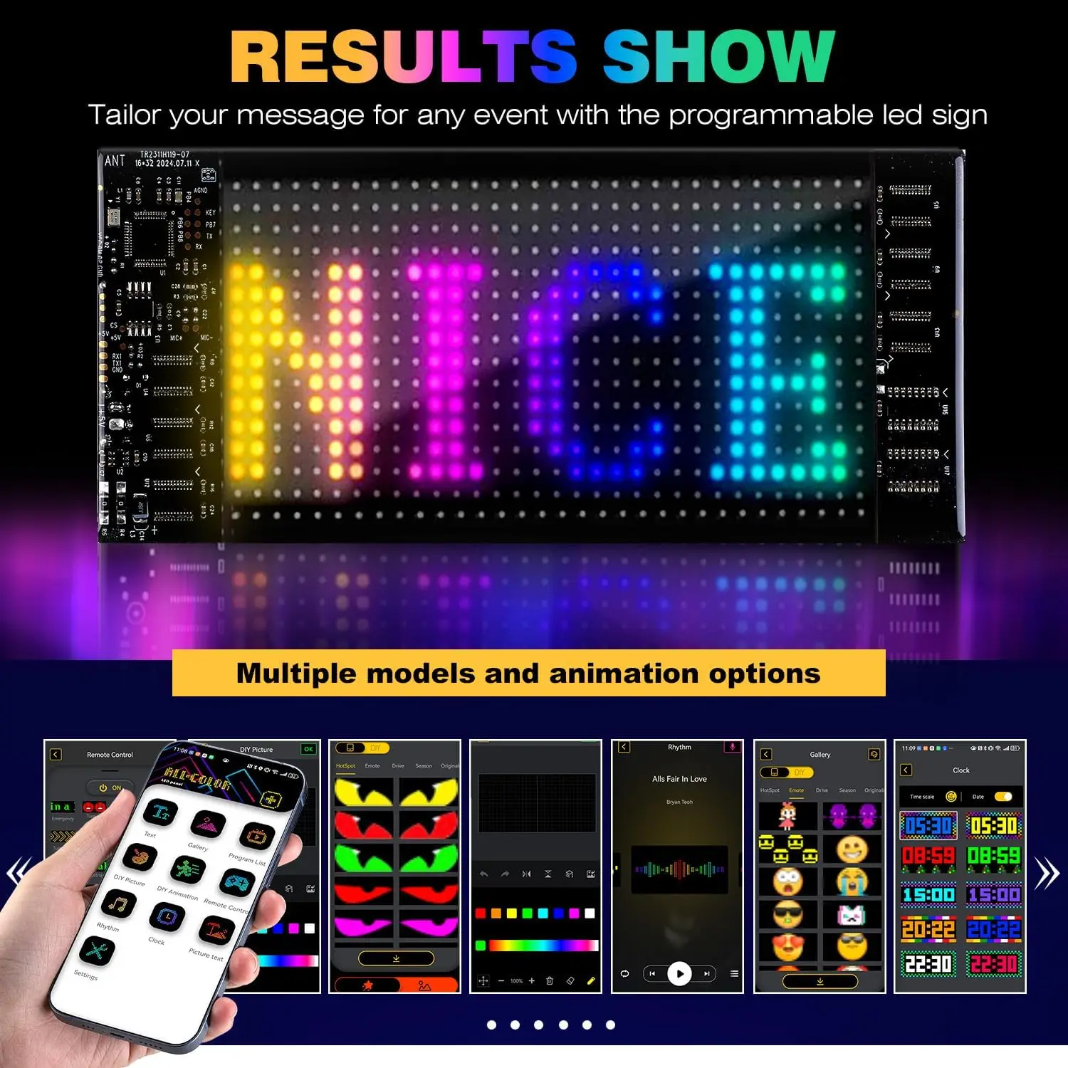 트럭 자동차 데빌 아이 LED 사인 자동차 스크롤 광고 USB 5V 블루투스 앱 제어 로고 조명 맞춤 텍스트 패턴 애니메이션