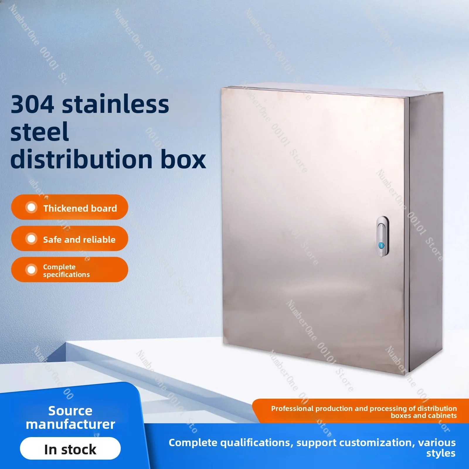 304 Wall-Mounted Stainless Steel Enclosures Waterproof Electrical Stainless Steel Distribution Box Steel Industrial Panel Board