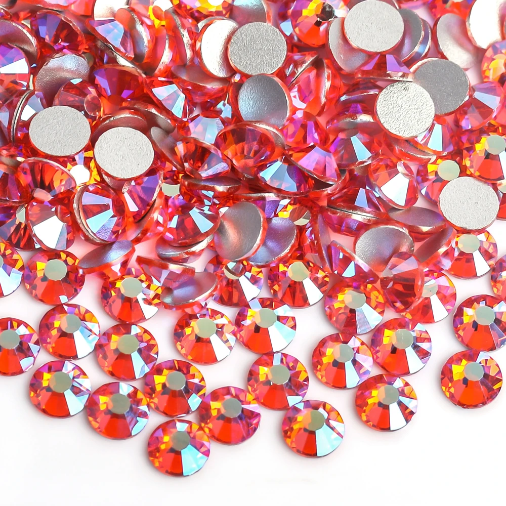 SS4-SS30 Hyacinth AB flat back nail art deco non hotfix rhinestones for Rhinestone & Decoration glue on stone