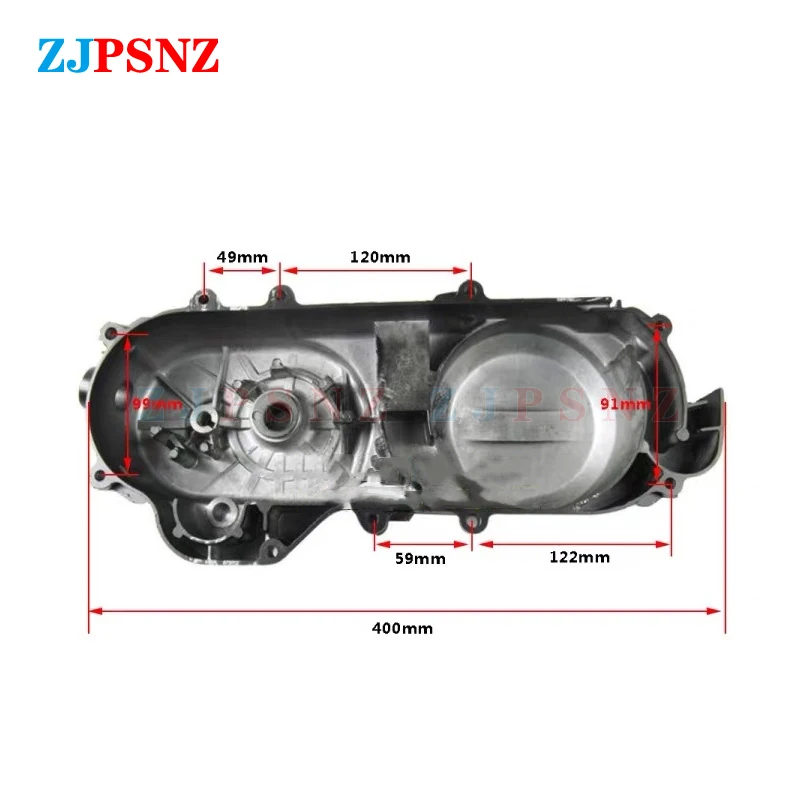 Motorcycle Left Crankcase Cover Drive Cover Belt Cover 400/430/460mm GY6 48cc 50cc 70cc 125cc 150cc For Scooter Moped ATV QUAD