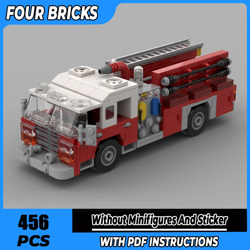 

Urban fires Moc Building Blocks West Grave Fire Truck Technology Modular Bricks Model Gifts Christmas Toys DIY Sets Assembly！